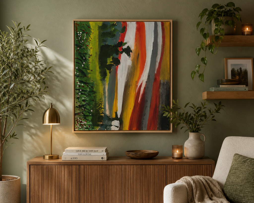 Golden Horizon Bloom Original Sunset Landscape Canvas - Sun Studio
