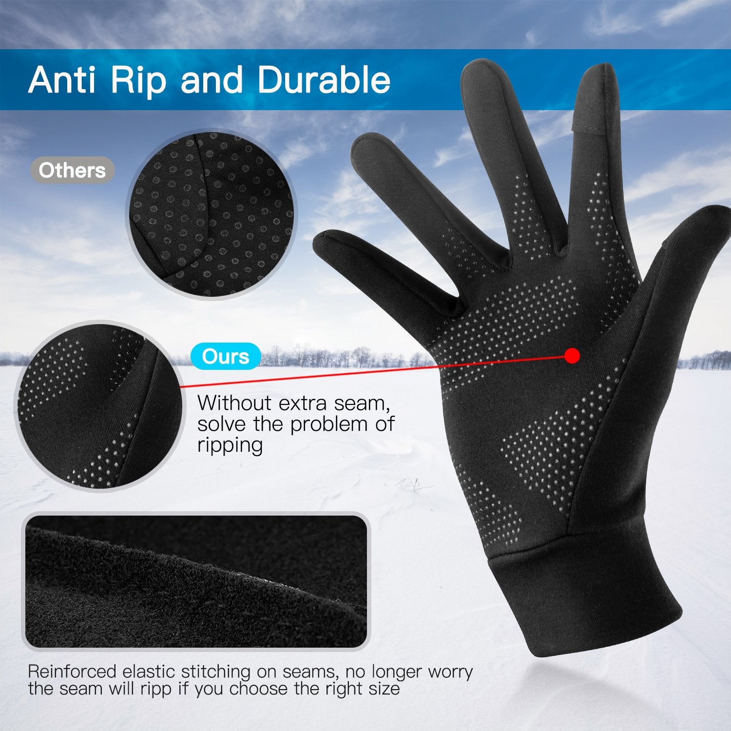 Lightweight Running Gloves - Sun Studio