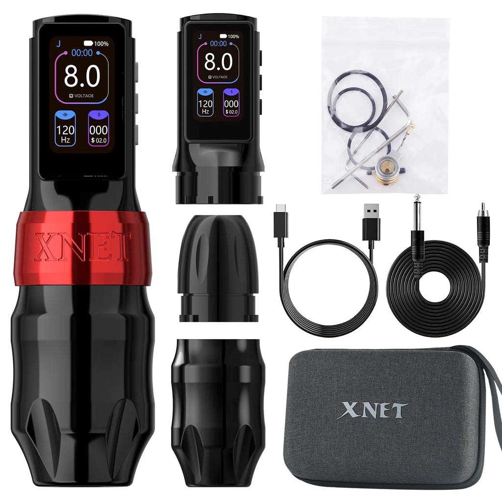 Xnet Titan Max Wireless Tattoo Machine Rotary Pen Coreless Motor 2400m Multi-Function Touchscreen Battery 1-12V for Artist Body - Sun Studio
