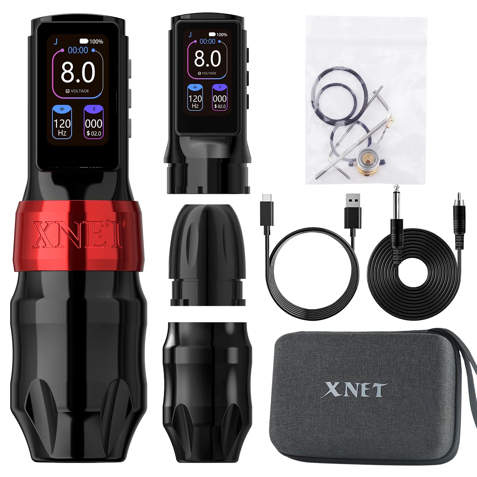 Xnet Titan Max Wireless Tattoo Machine Rotary Pen Coreless Motor 2400m Multi-Function Touchscreen Battery 1-12V for Artist Body - Sun Studio