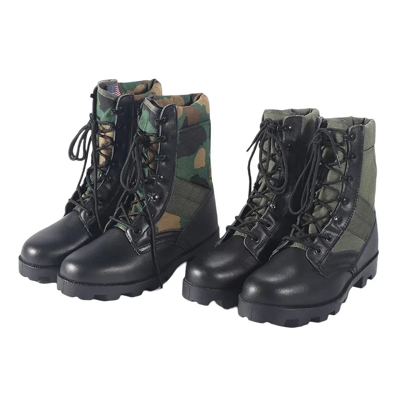 Tactical Boots Men Training Special High-Top Shoes Outdoor Shock-Absorbing Hard-Soled High-Waist Hiking Shoes - Sun Studio