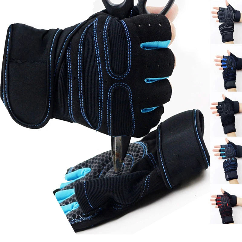 Gym Gloves Fitness Weight Lifting Gloves Body Building Training Sports Exercise Cycling Sport Workout Glove for Men Women - Sun Studio
