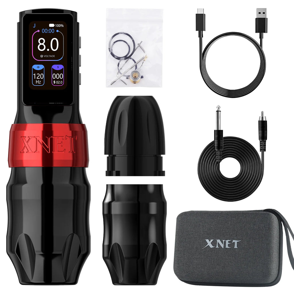 Xnet Titan Max Wireless Tattoo Machine Rotary Pen Coreless Motor 2400m Multi-Function Touchscreen Battery 1-12V for Artist Body - Sun Studio