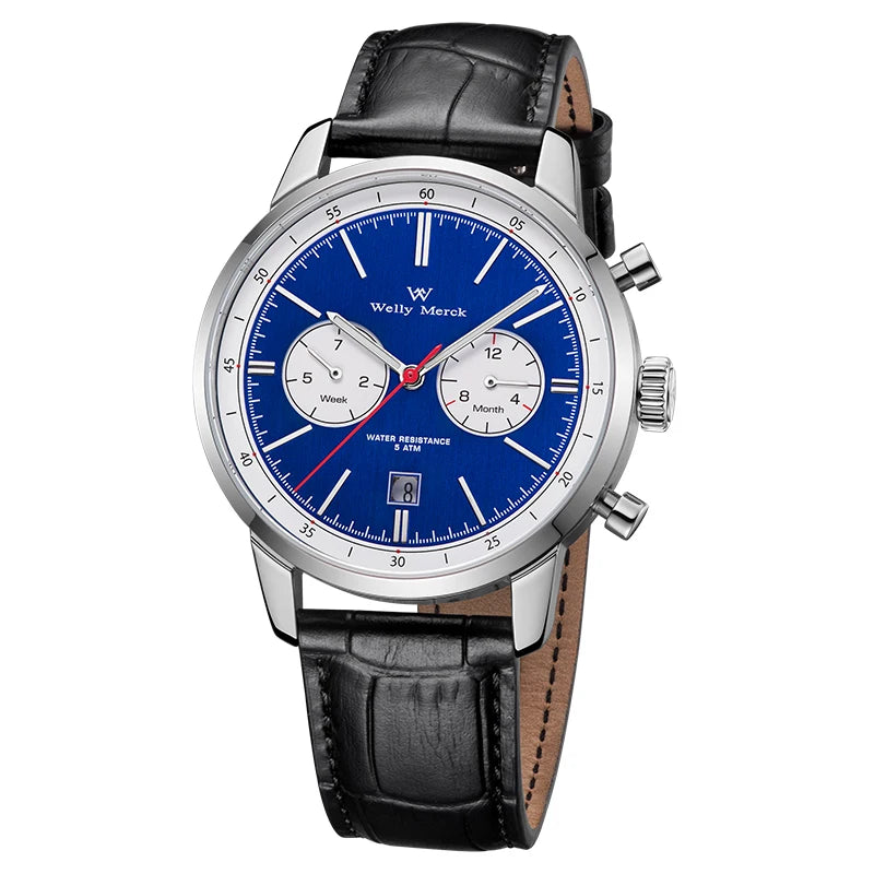 WM Watch Automatic Mechanical Watch Man Business Casual Watches Stainless Steel Sapphire Waterproof For Men Welly Merck 138M-WM - Sun Studio