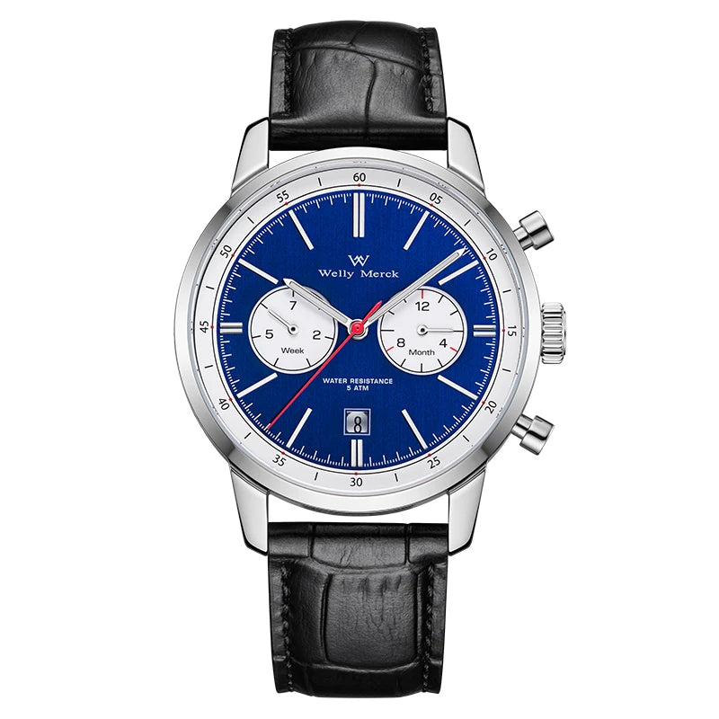 WM Watch Automatic Mechanical Watch Man Business Casual Watches Stainless Steel Sapphire Waterproof For Men Welly Merck 138M-WM - Sun Studio