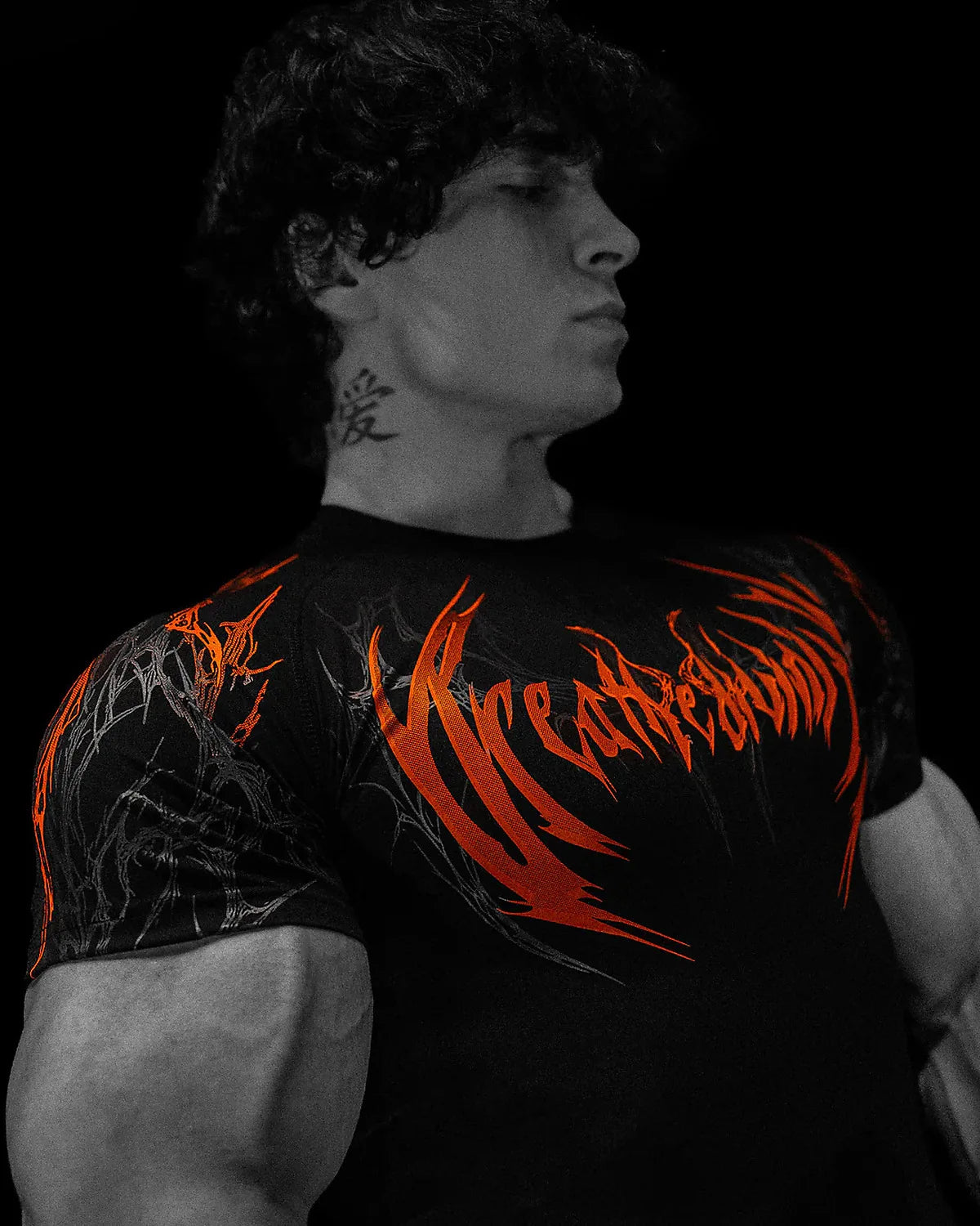 GYM T-shirt Men's Dark Gothic Print Muscle Tee  High Elasticity And Quick Drying Exercise For Bodybuilding Training 2026 Summer - Sun Studio