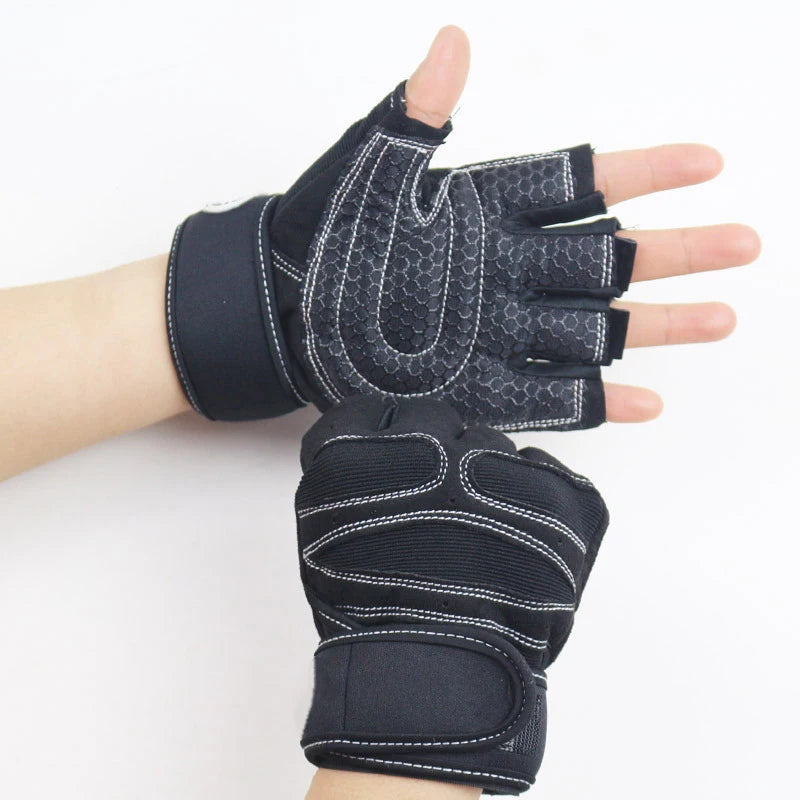 Gym Gloves Fitness Weight Lifting Gloves Body Building Training Sports Exercise Cycling Sport Workout Glove for Men Women - Sun Studio