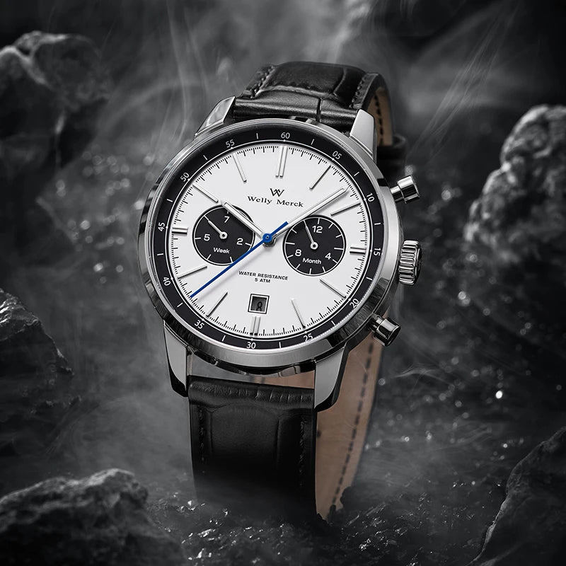 WM Watch Automatic Mechanical Watch Man Business Casual Watches Stainless Steel Sapphire Waterproof For Men Welly Merck 138M-WM - Sun Studio