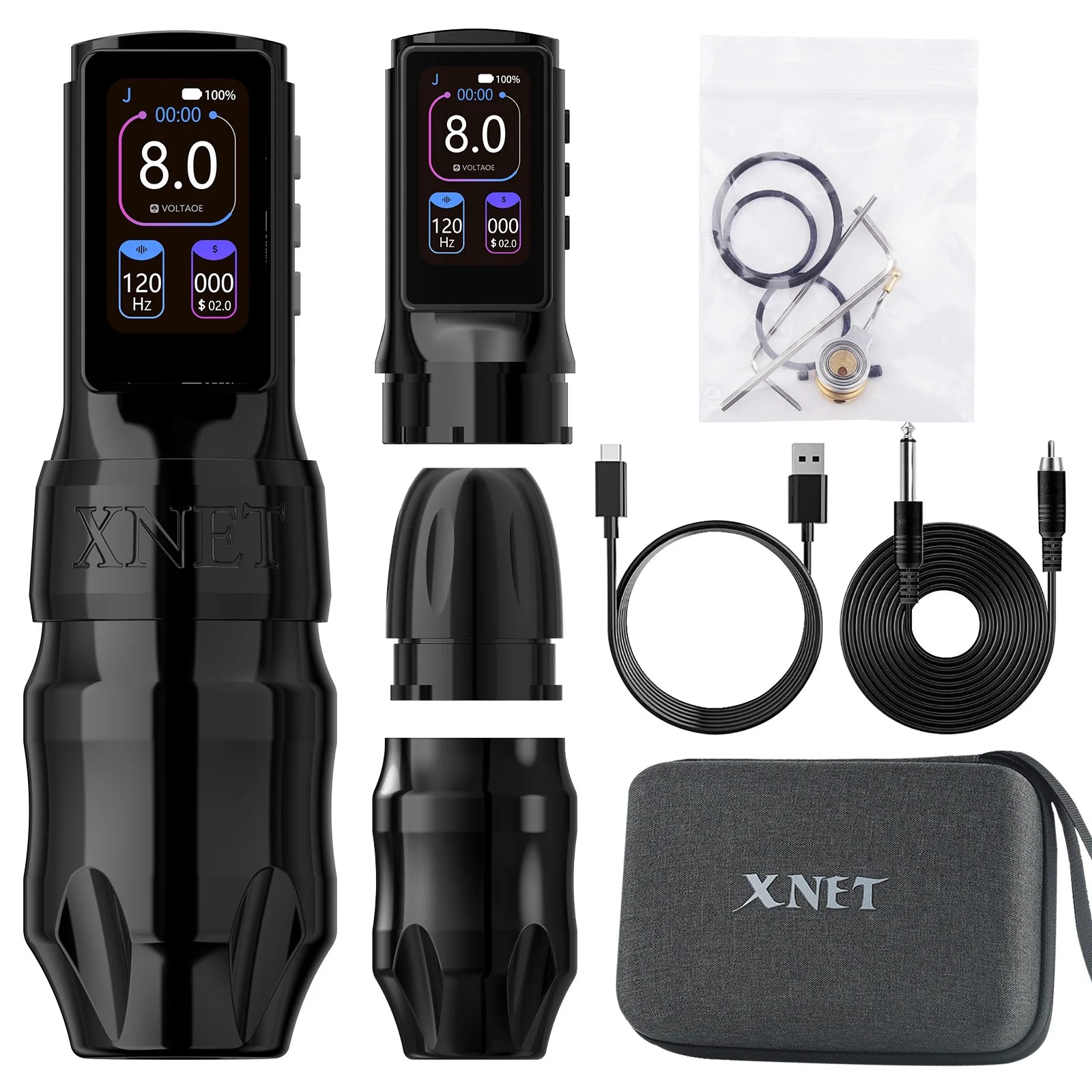 Xnet Titan Max Wireless Tattoo Machine Rotary Pen Coreless Motor 2400m Multi-Function Touchscreen Battery 1-12V for Artist Body - Sun Studio