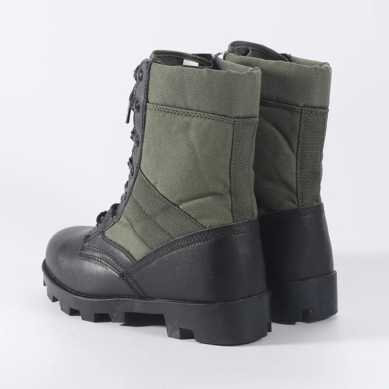 Tactical Boots Men Training Special High-Top Shoes Outdoor Shock-Absorbing Hard-Soled High-Waist Hiking Shoes - Sun Studio