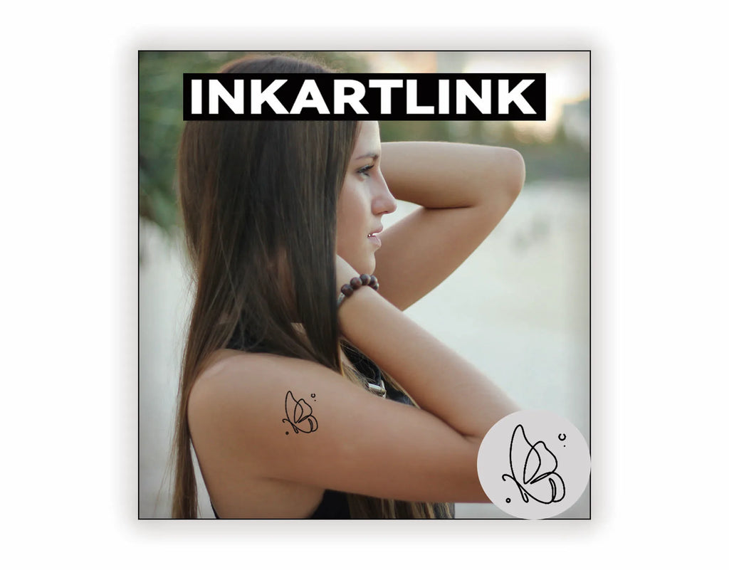 Simple Butterfly Temporary Tattoo,Lasts To 15 Days New Technology Magic Waterproof Semi Permanent Sticker. - Sun Studio