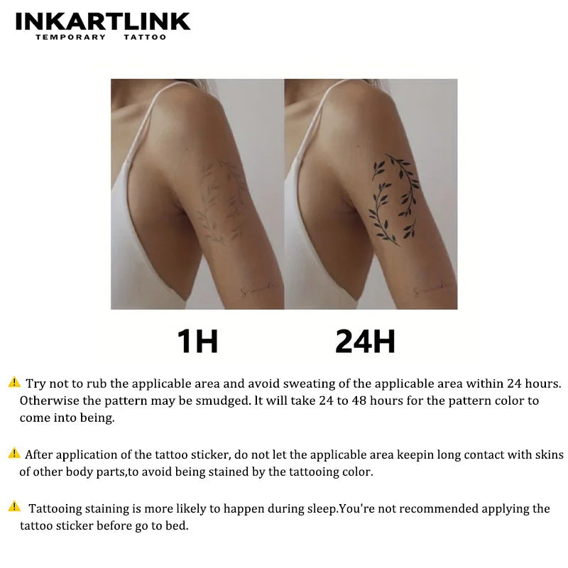 INKARTLINK Pisces Tattoo Patch 1-2 Weeks Long lasting Minimalist Scale Line Waterproof Temporary Tattoo Wrist Decoration 3pcs - Sun Studio