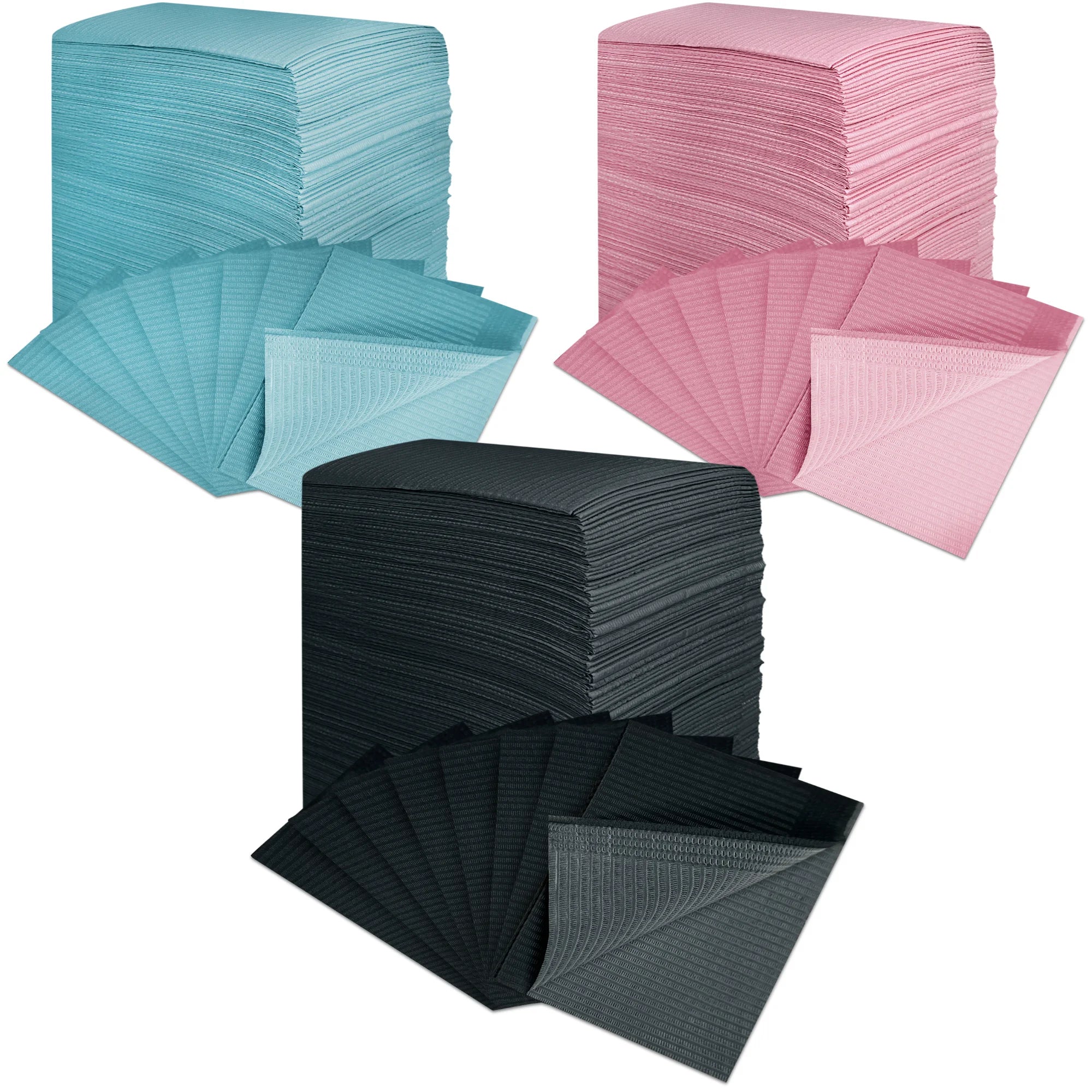 Disposable dental bibs 45x33 cm | 50 PCs | Packs and colors | Disposable surgical fields for dentists and tattooists - Sun Studio