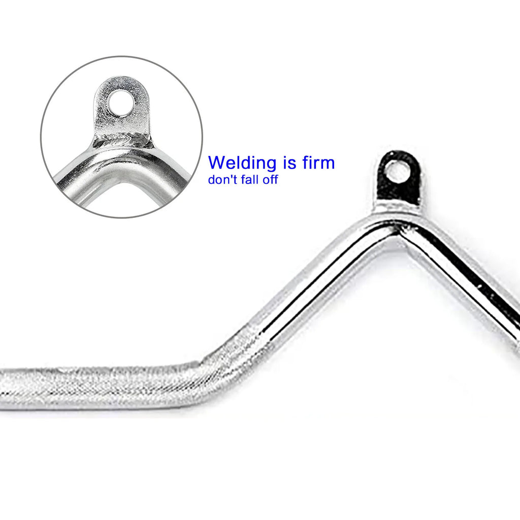 Gym Home Equipment Accessories Lat Pull Down Bar，Chrome-plated Surface Anti-rust High Load-bearing Fitness Tricep Rope Training - Sun Studio