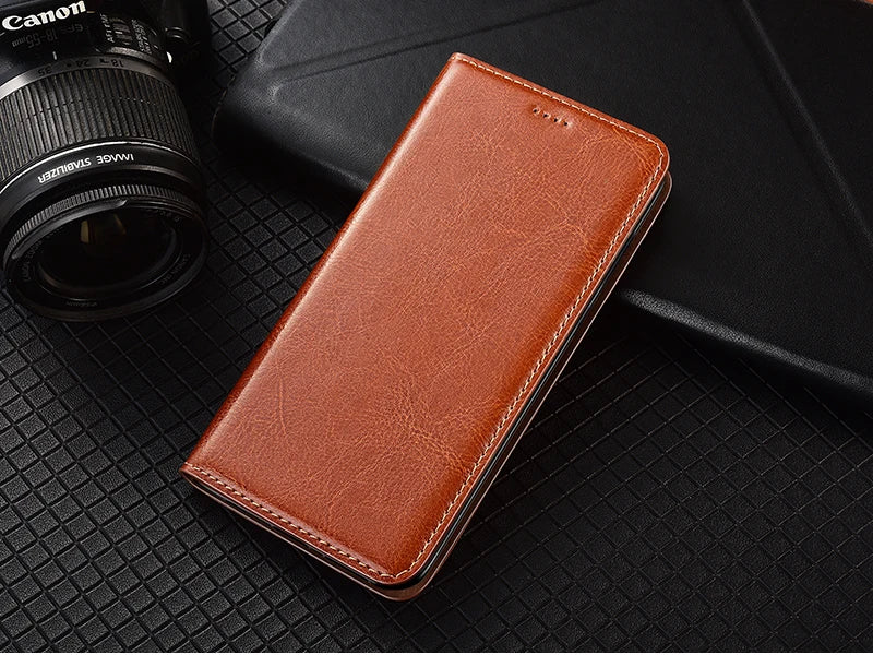 Magnetic Genuine Leather Skin Flip Wallet Book Phone Case Cover On For Infinix Hot Note 30 40 50 50i 60 Pro Plus 4G 5G Note60 - Sun Studio