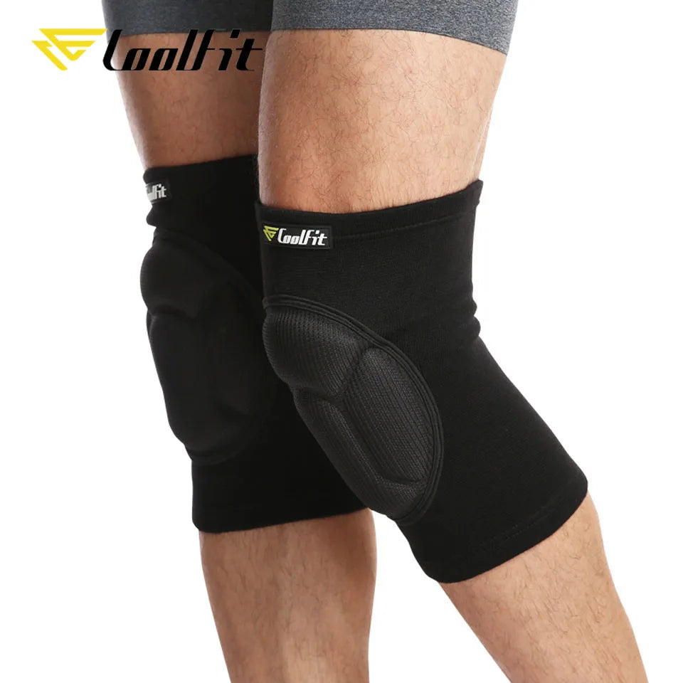 CoolFit 1 Pair Thickening Football Volleyball Extreme Sports Knee Pads Brace Support Protect Cycling Knee Protector Kneepad - Sun Studio