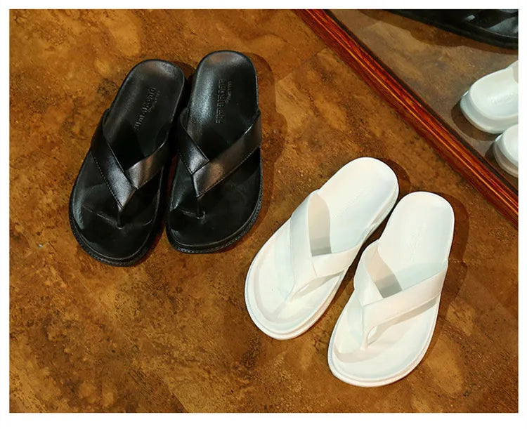 New Arrivals Summer Shoes Men Slippers Flip Flops Casual Beach Slides Home Outdoor Black Slippers chanclas hombre тапочки 36-44# - Sun Studio