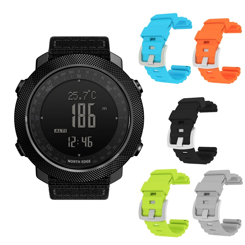 NORTH EDGE Men's sport Digital watch Hours Running Swimming Military Army watches Altimeter Barometer Compass waterproof 50m - Sun Studio