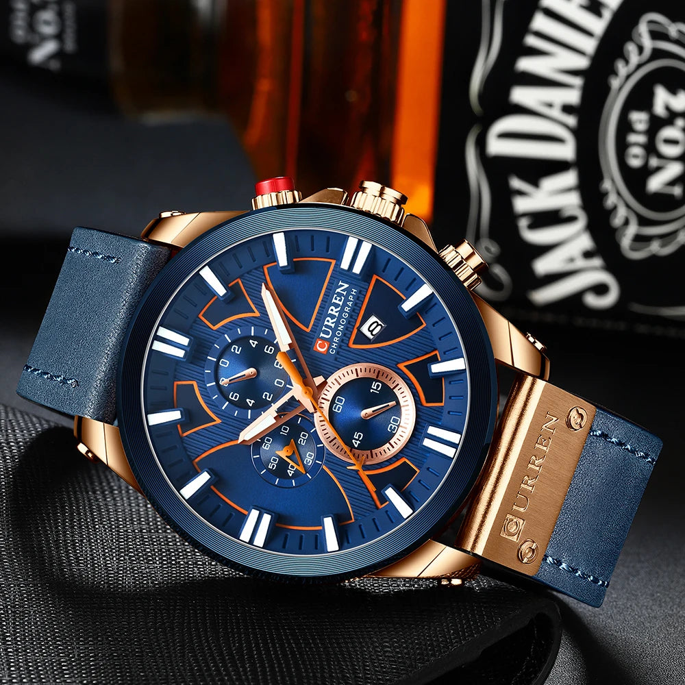 New CURREN Men Watches Fashion Quartz Wrist Watches Men's Military Waterproof Sports Watch Male Date Clock Relogio Masculino - Sun Studio