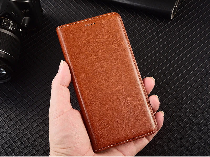 Magnetic Genuine Leather Skin Flip Wallet Book Phone Case Cover On For Infinix Hot Note 30 40 50 50i 60 Pro Plus 4G 5G Note60 - Sun Studio