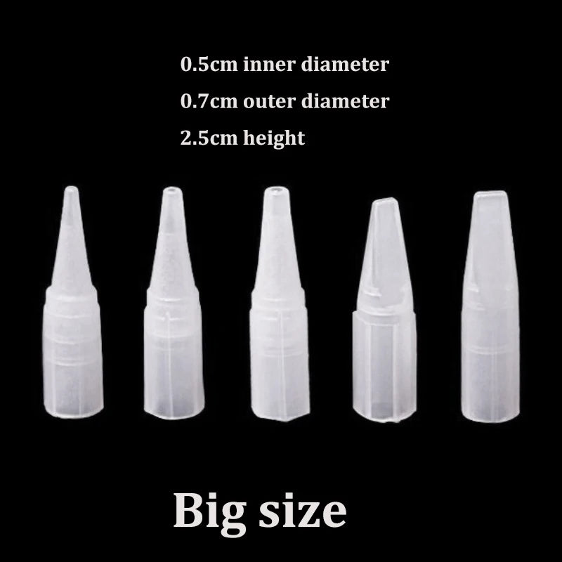 100p 1RL/3RL/5RL/5F/7F Individual Packed Eyebrow Tattoo Tip Permanent Makeup Machine Tattoo Needle Tip Tattoo Nozzle Needle Caps - Sun Studio