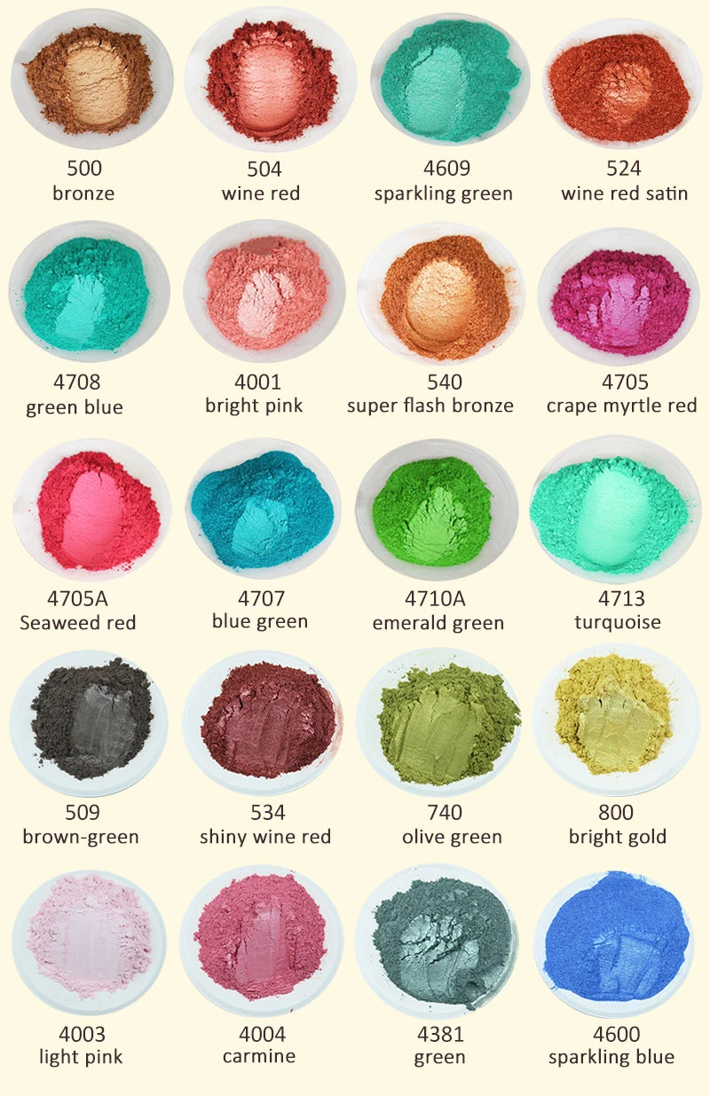 100 Grams Pearlescent Powder Resin Pigment Natural Mica Mineral Powder DIY Soap Epoxy Resin Dye Jewelry Making Makeup Supplies - Sun Studio
