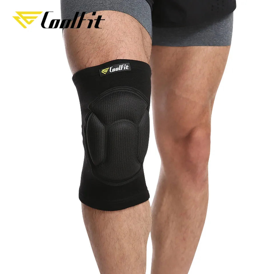 CoolFit 1 Pair Thickening Football Volleyball Extreme Sports Knee Pads Brace Support Protect Cycling Knee Protector Kneepad - Sun Studio