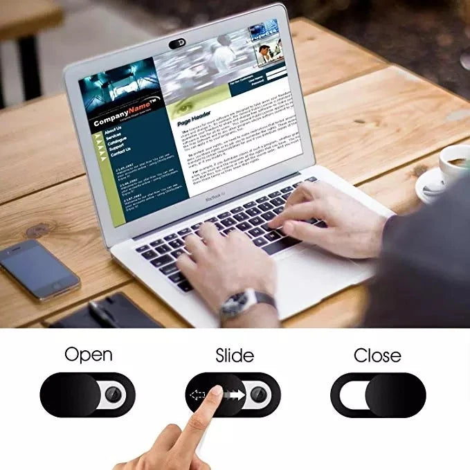 Webcam Cover Antispy Camera Cap Slide Ultra Thin Laptop Protect Your Lenses Privacy Sticker for iPad Laptop PC Tablet Smartphone - Sun Studio