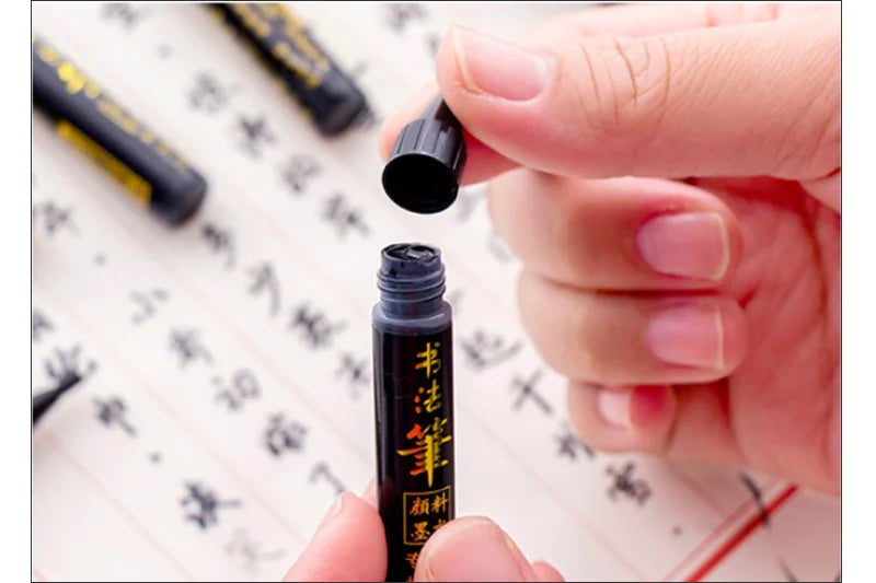 Guangna Calligraphy Pen Beautiful Pen Soft Head Addable Ink Brush/Medium/Fine/Extra-fine Practice Pen Wedding Signature Pen - Sun Studio