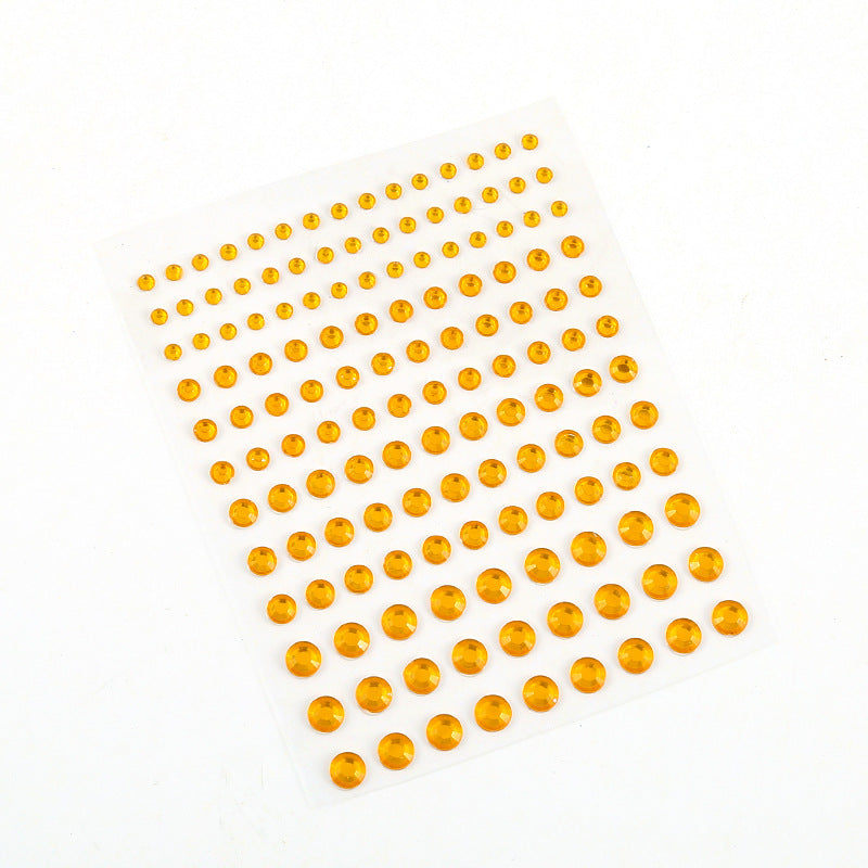 1 Pc Disposable Tattoo Stickers Face Jewelry Color Crystal Diamond DIY Eyes Face Body Waterproof Makeup Decorations Rhinestones - Sun Studio