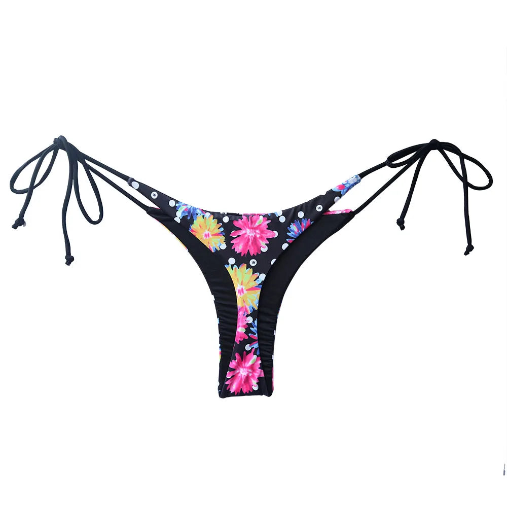Wholesale Womens Bikini Bottoms Sexy Swimsuit Thong Vintage Swimwear Black Brazilian Biquini Designer Bikinis T-back Cheeky - Sun Studio