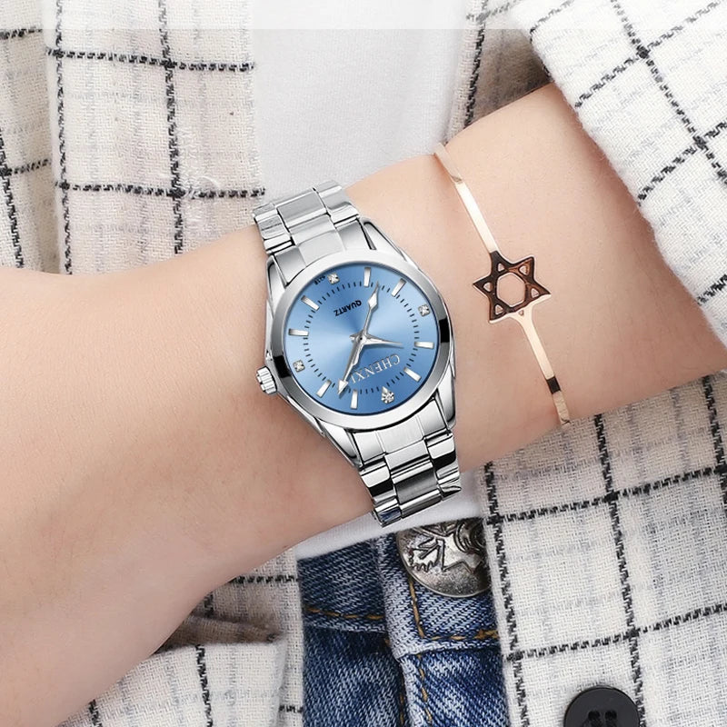 6 Colors CHENXI Brand Watch Luxury Women's Casual Watches Waterproof Watch Women Fashion Dress Rhinestone WristWatch CX021B - Sun Studio