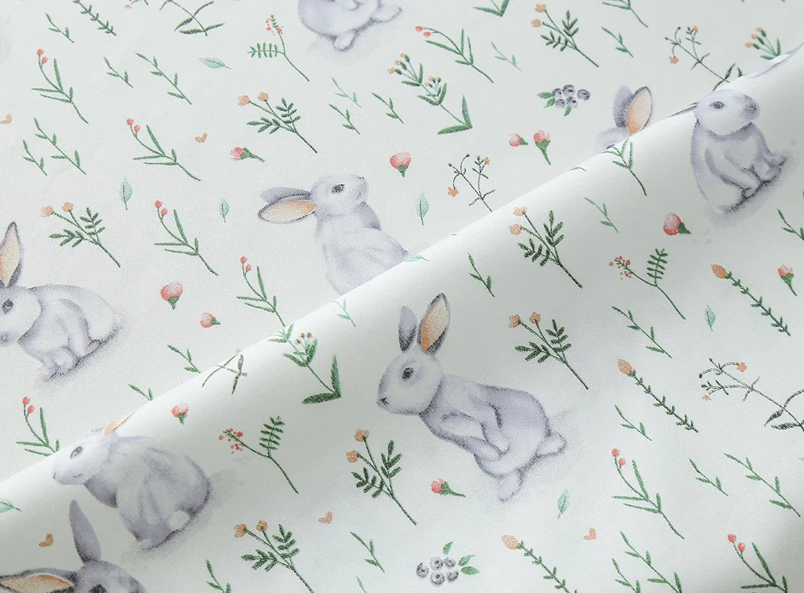 Rabbit Printed 100% Cotton Fabric DIY handmade sewing craft patchwork quilting Baby Dress home decor tissus tecidos cloth tilda - Sun Studio