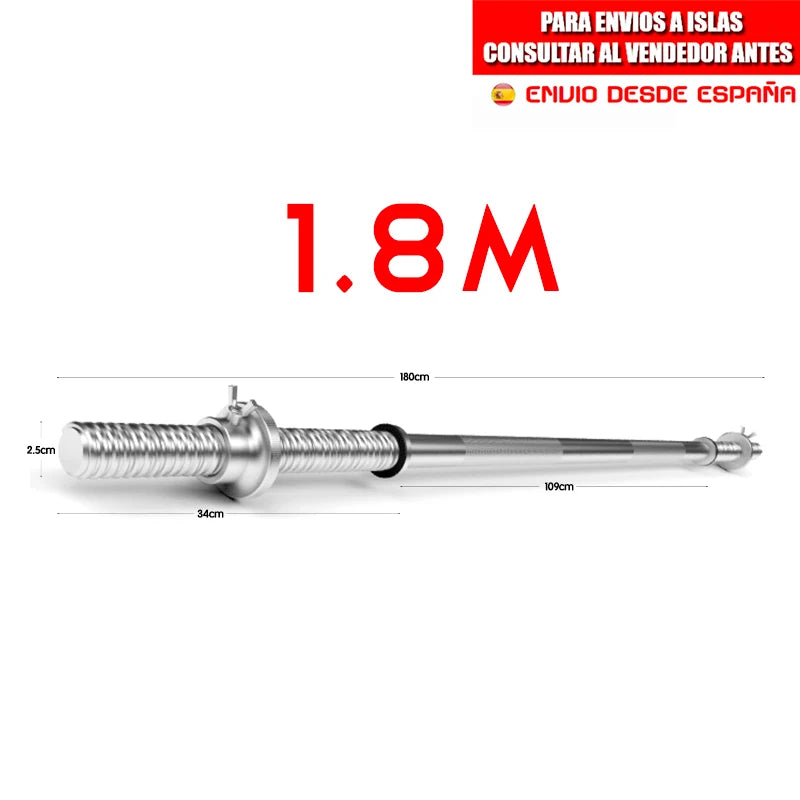 Weight Bars for Bodybuilding Training, 2.5-15 Kg, 1.8 M, 1.5 M, 1.2 m - Sun Studio