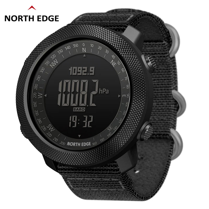 NORTH EDGE Men's sport Digital watch Hours Running Swimming Military Army watches Altimeter Barometer Compass waterproof 50m - Sun Studio