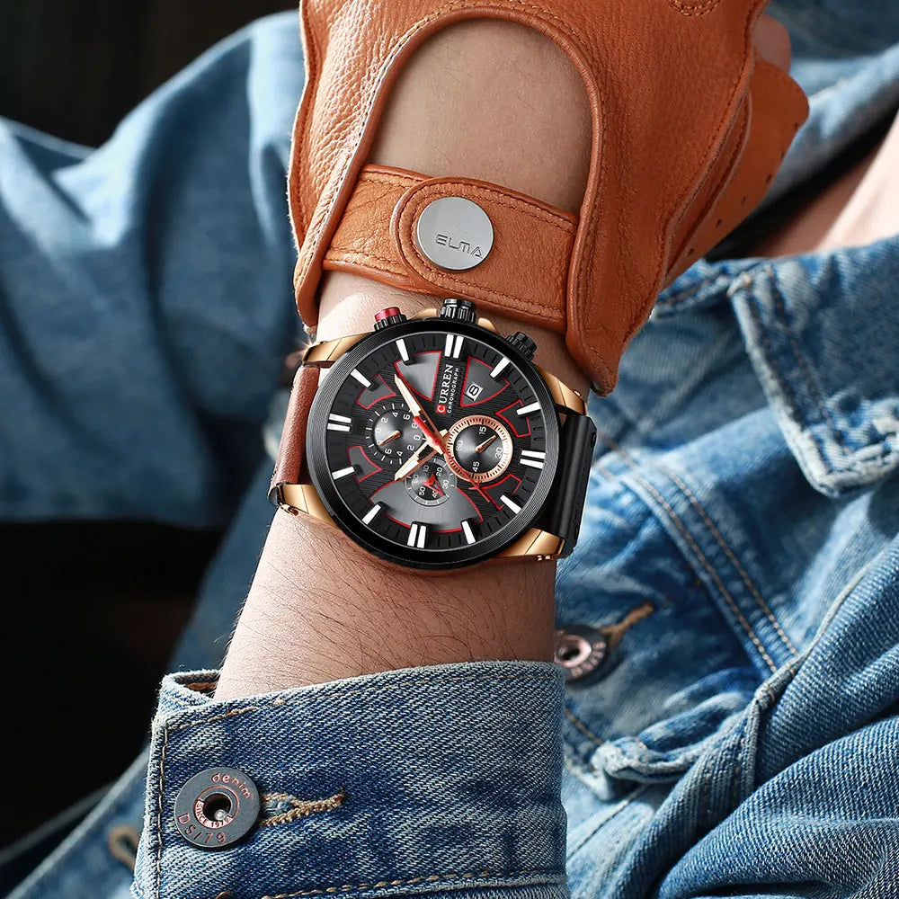 New CURREN Men Watches Fashion Quartz Wrist Watches Men's Military Waterproof Sports Watch Male Date Clock Relogio Masculino - Sun Studio