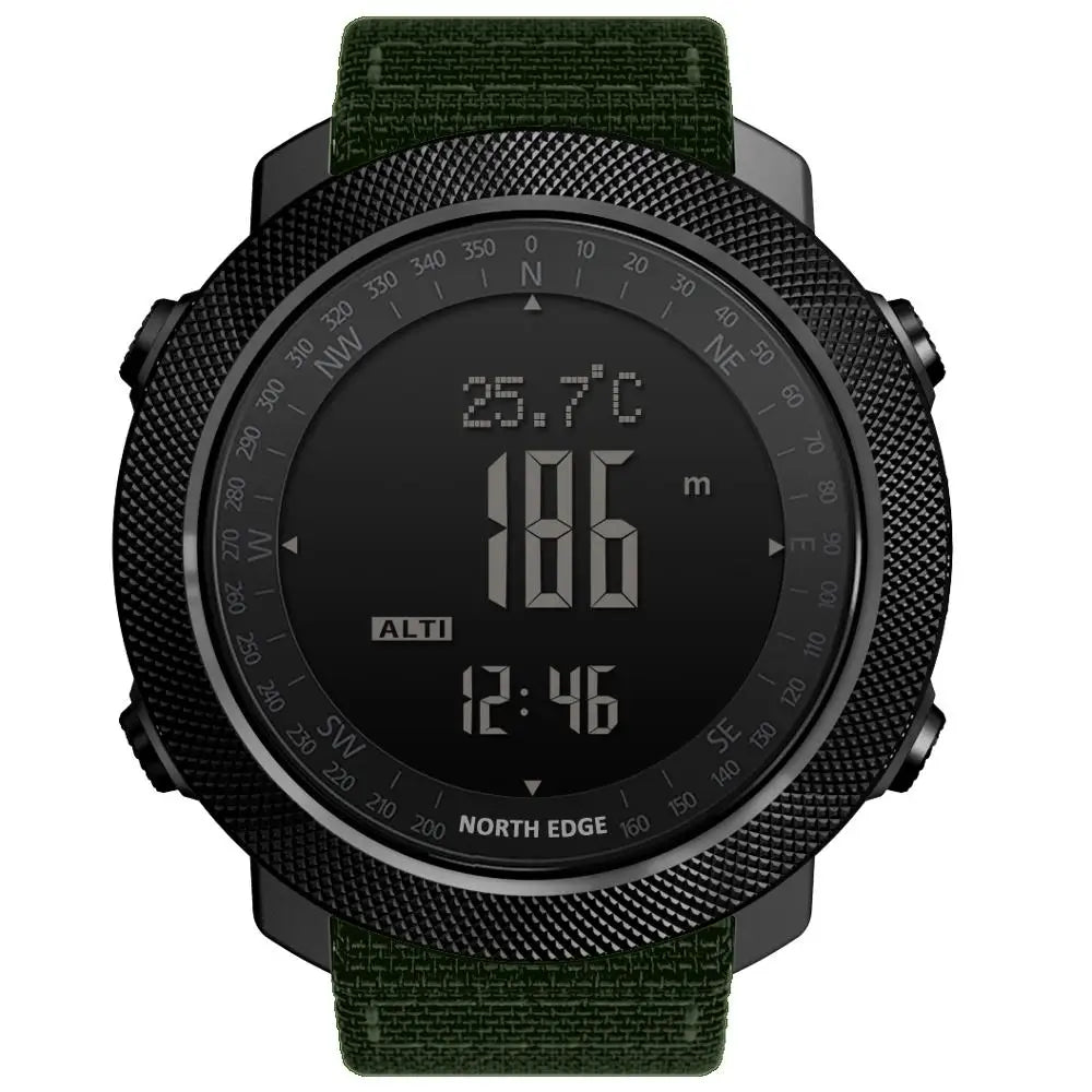 NORTH EDGE Men's sport Digital watch Hours Running Swimming Military Army watches Altimeter Barometer Compass waterproof 50m - Sun Studio