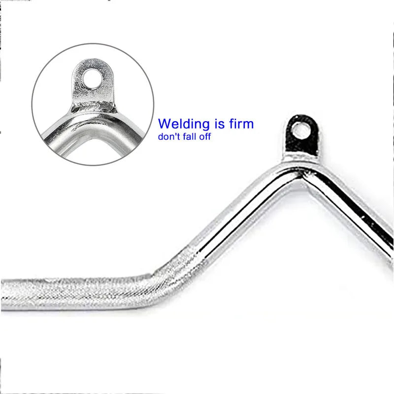 Gym Home Equipment Accessories Lat Pull Down Bar，Chrome-plated Surface Anti-rust High Load-bearing Fitness Tricep Rope Training - Sun Studio
