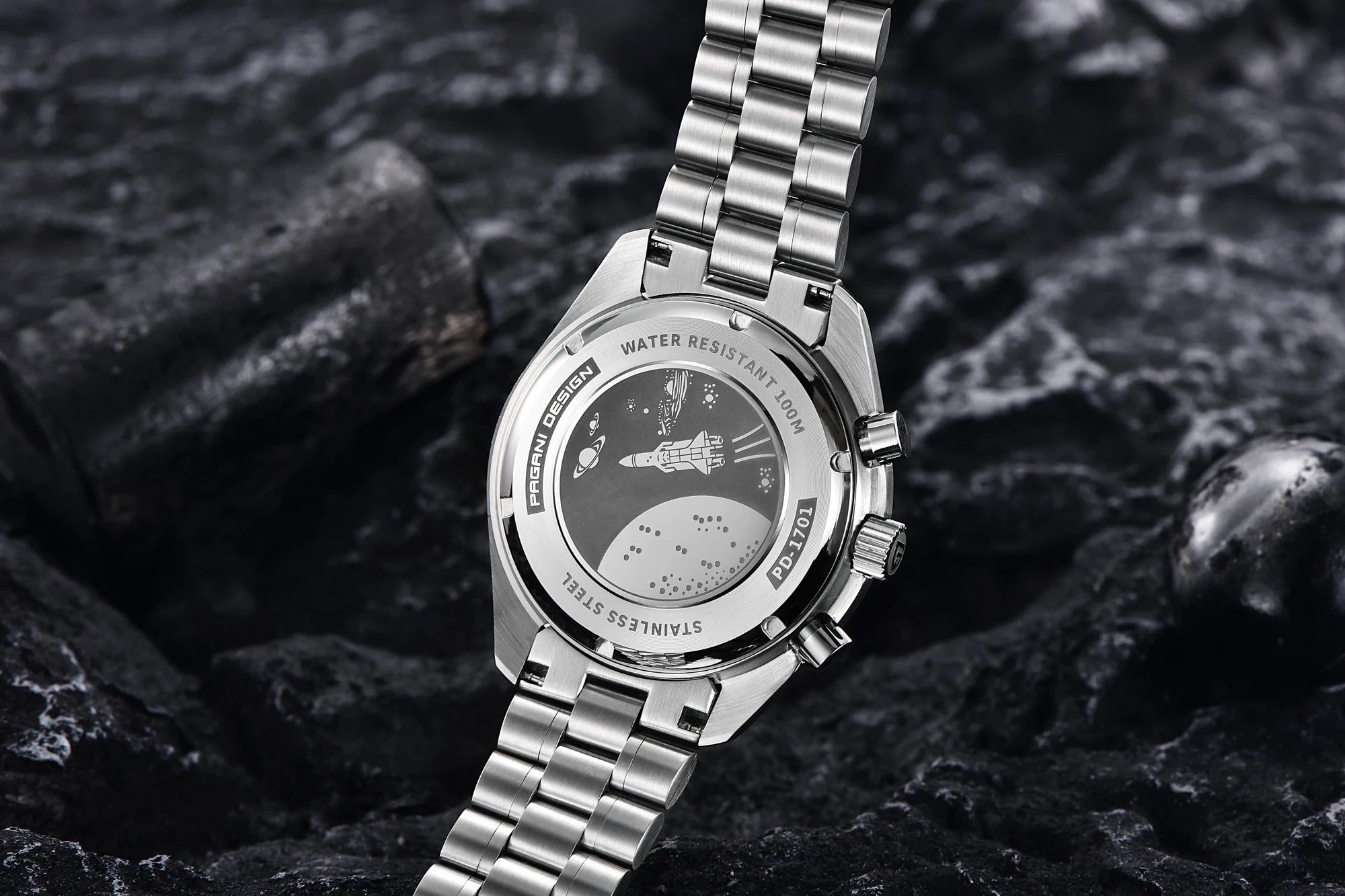 PAGANI DESIGN 2025 New Moon Men's Watches Luxury Quartz Watch For Men AR Sapphire Glass 100M Waterproof Wristwatch Chronograph - Sun Studio