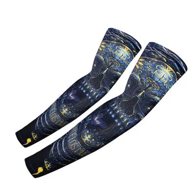 2PCS Cool Men Women Cycling Running Arm Warmer Sleeves UV Sun Protection Cuff Arm Cover Fishing Arm Sleeve Basketball Armguards - Sun Studio