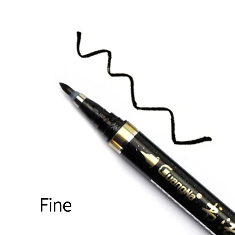 Guangna Calligraphy Pen Beautiful Pen Soft Head Addable Ink Brush/Medium/Fine/Extra-fine Practice Pen Wedding Signature Pen