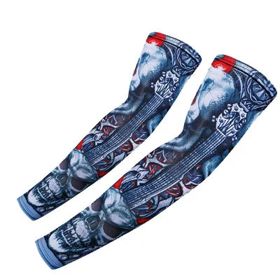2PCS Cool Men Women Cycling Running Arm Warmer Sleeves UV Sun Protection Cuff Arm Cover Fishing Arm Sleeve Basketball Armguards - Sun Studio