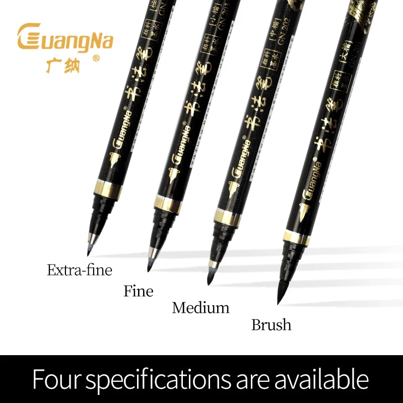 Guangna Calligraphy Pen Beautiful Pen Soft Head Addable Ink Brush/Medium/Fine/Extra-fine Practice Pen Wedding Signature Pen - Sun Studio