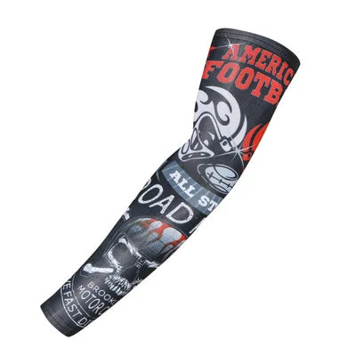 2PCS Cool Men Women Cycling Running Arm Warmer Sleeves UV Sun Protection Cuff Arm Cover Fishing Arm Sleeve Basketball Armguards