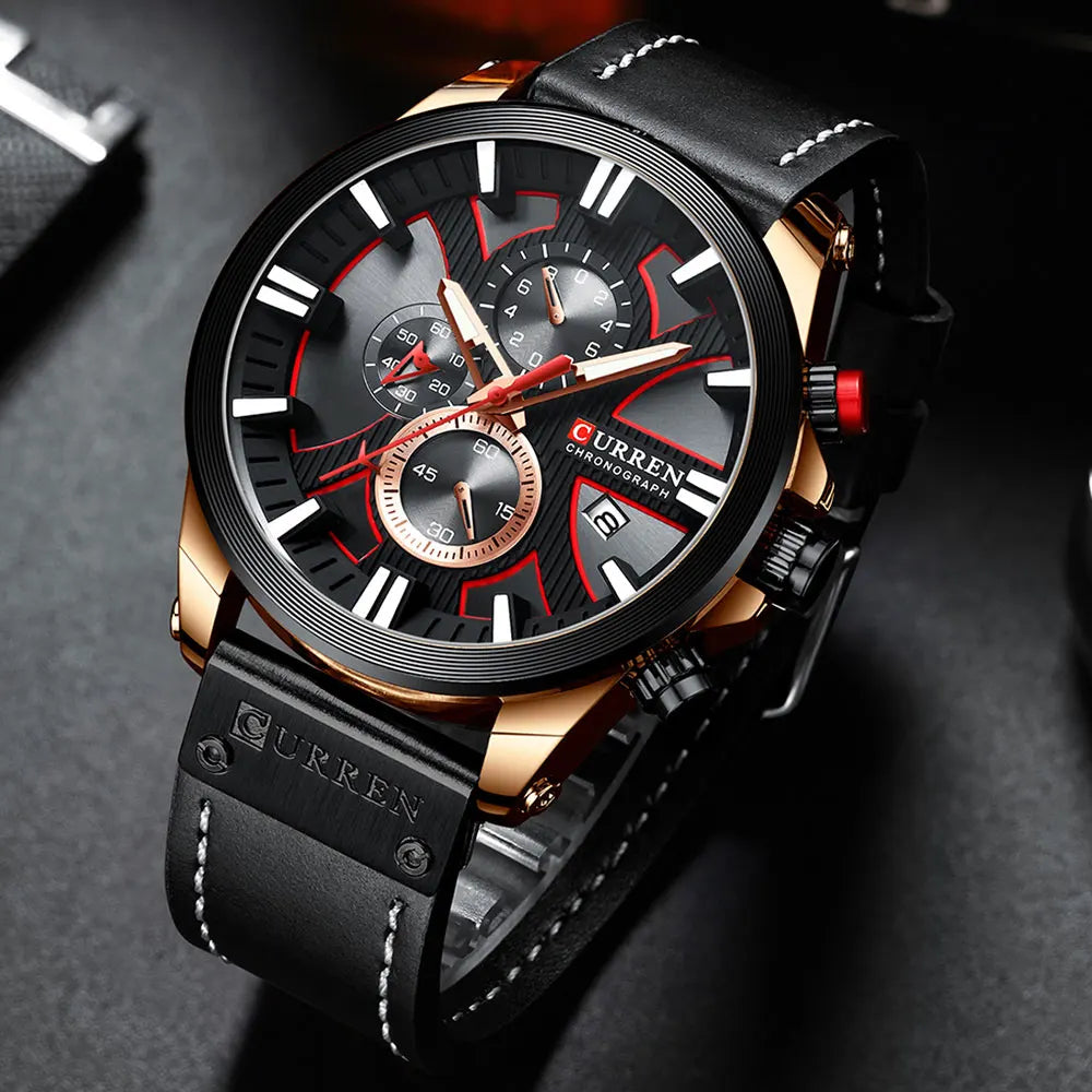 New CURREN Men Watches Fashion Quartz Wrist Watches Men's Military Waterproof Sports Watch Male Date Clock Relogio Masculino - Sun Studio