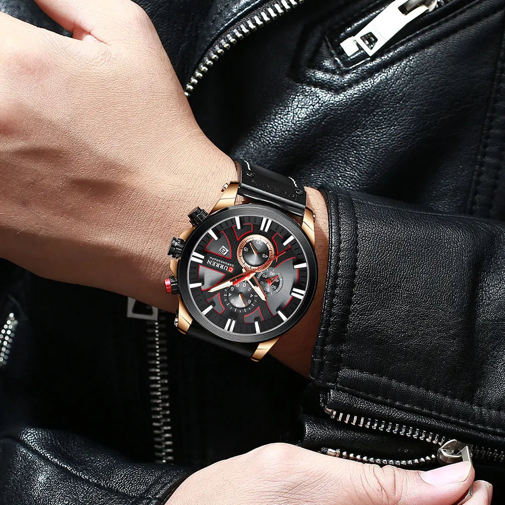 New CURREN Men Watches Fashion Quartz Wrist Watches Men's Military Waterproof Sports Watch Male Date Clock Relogio Masculino - Sun Studio