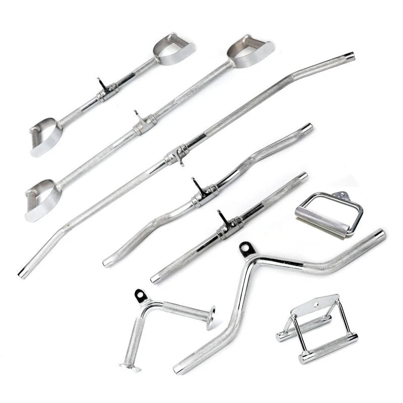Gym Home Equipment Accessories Lat Pull Down Bar，Chrome-plated Surface Anti-rust High Load-bearing Fitness Tricep Rope Training - Sun Studio