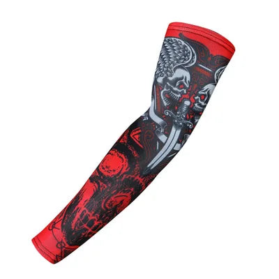 2PCS Cool Men Women Cycling Running Arm Warmer Sleeves UV Sun Protection Cuff Arm Cover Fishing Arm Sleeve Basketball Armguards - Sun Studio