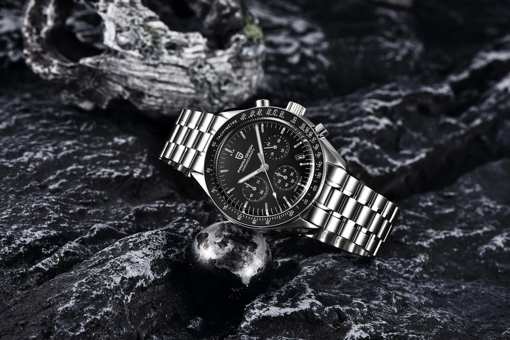 PAGANI DESIGN 2025 New Moon Men's Watches Luxury Quartz Watch For Men AR Sapphire Glass 100M Waterproof Wristwatch Chronograph - Sun Studio