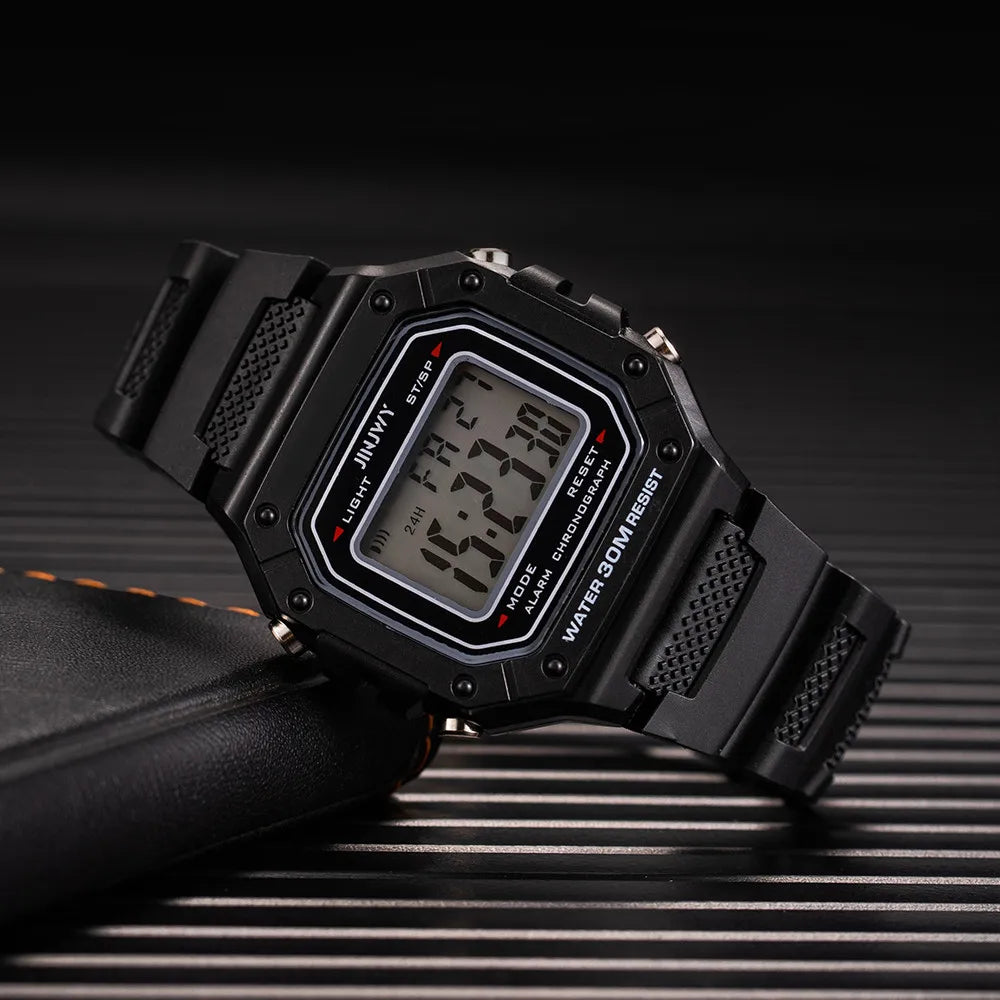 Fashion Men Digital Wristwatches Sport Army Green Mens Watches Luxury Led Electronic Clock Waterproof Square Dial Reloj Hombre - Sun Studio